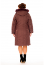 Женское пальто из текстиля с капюшоном, отделка песец 8010432-3