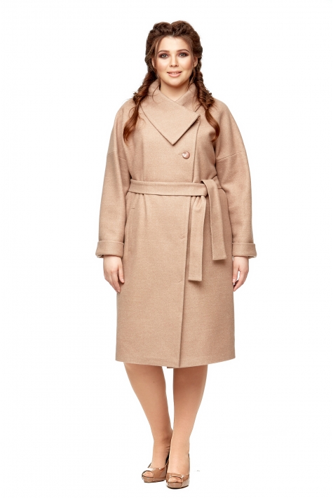 Женское пальто из текстиля с воротником 8011913