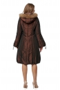 Пуховик женский из текстиля с капюшоном, отделка енот 8016163-3
