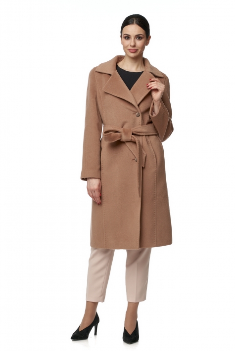 Женское пальто из текстиля с воротником 8016229