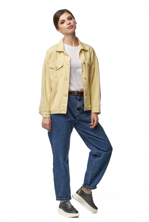 Куртка женская джинсовая с воротником 8017897