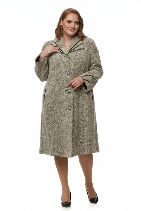 Женское пальто из текстиля с воротником 8018005