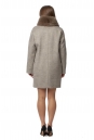 Женское пальто из текстиля с воротником, отделка песец 8019100-3