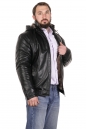 Мужская кожаная куртка из эко-кожи с капюшоном, отделка искусственный мех 8022702-5