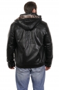 Мужская кожаная куртка из эко-кожи с капюшоном, отделка искусственный мех 8022702-6