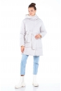 Женское пальто из текстиля с капюшоном, отделка искусственный мех 8022717-5
