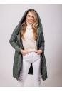 Женское пальто из текстиля с капюшоном 8023441-8