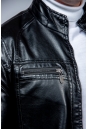 Мужская кожаная куртка из эко-кожи с воротником 8023459-3